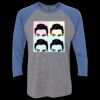 Unisex Triblend Three-Quarter Raglan T-Shirt Thumbnail