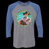 Unisex Triblend Three-Quarter Raglan T-Shirt Thumbnail