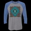 Unisex Triblend Three-Quarter Raglan T-Shirt Thumbnail