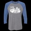 Unisex Triblend Three-Quarter Raglan T-Shirt Thumbnail