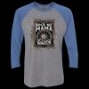 Unisex Triblend Three-Quarter Raglan T-Shirt Thumbnail