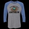 Unisex Triblend Three-Quarter Raglan T-Shirt Thumbnail