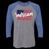 Unisex Triblend Three-Quarter Raglan T-Shirt Thumbnail