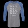Unisex Triblend Three-Quarter Raglan T-Shirt Thumbnail