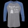 Unisex Triblend Three-Quarter Raglan T-Shirt Thumbnail