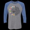 Unisex Triblend Three-Quarter Raglan T-Shirt Thumbnail