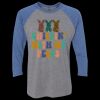 Unisex Triblend Three-Quarter Raglan T-Shirt Thumbnail