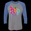 Unisex Triblend Three-Quarter Raglan T-Shirt Thumbnail
