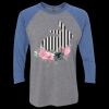 Unisex Triblend Three-Quarter Raglan T-Shirt Thumbnail