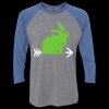 Unisex Triblend Three-Quarter Raglan T-Shirt Thumbnail