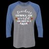 Unisex Triblend Three-Quarter Raglan T-Shirt Thumbnail