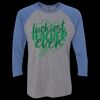 Unisex Triblend Three-Quarter Raglan T-Shirt Thumbnail
