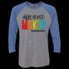 Unisex Triblend Three-Quarter Raglan T-Shirt Thumbnail
