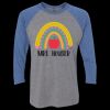 Unisex Triblend Three-Quarter Raglan T-Shirt Thumbnail