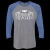 Unisex Triblend Three-Quarter Raglan T-Shirt Thumbnail