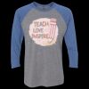 Unisex Triblend Three-Quarter Raglan T-Shirt Thumbnail