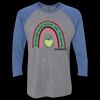 Unisex Triblend Three-Quarter Raglan T-Shirt Thumbnail