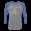 Unisex Triblend Three-Quarter Raglan T-Shirt Thumbnail