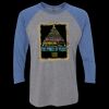 Unisex Triblend Three-Quarter Raglan T-Shirt Thumbnail