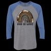 Unisex Triblend Three-Quarter Raglan T-Shirt Thumbnail