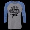 Unisex Triblend Three-Quarter Raglan T-Shirt Thumbnail