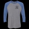 Unisex Triblend Three-Quarter Raglan T-Shirt Thumbnail