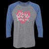Unisex Triblend Three-Quarter Raglan T-Shirt Thumbnail