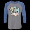 Unisex Triblend Three-Quarter Raglan T-Shirt Thumbnail