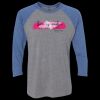 Unisex Triblend Three-Quarter Raglan T-Shirt Thumbnail