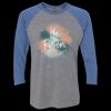 Unisex Triblend Three-Quarter Raglan T-Shirt Thumbnail