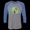 Unisex Triblend Three-Quarter Raglan T-Shirt Thumbnail