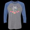 Unisex Triblend Three-Quarter Raglan T-Shirt Thumbnail