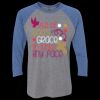 Unisex Triblend Three-Quarter Raglan T-Shirt Thumbnail