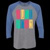 Unisex Triblend Three-Quarter Raglan T-Shirt Thumbnail