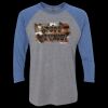 Unisex Triblend Three-Quarter Raglan T-Shirt Thumbnail