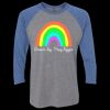Unisex Triblend Three-Quarter Raglan T-Shirt Thumbnail
