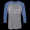 Unisex Triblend Three-Quarter Raglan T-Shirt Thumbnail