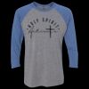 Unisex Triblend Three-Quarter Raglan T-Shirt Thumbnail