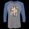 Unisex Triblend Three-Quarter Raglan T-Shirt Thumbnail