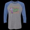Unisex Triblend Three-Quarter Raglan T-Shirt Thumbnail