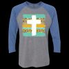 Unisex Triblend Three-Quarter Raglan T-Shirt Thumbnail