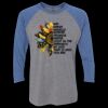 Unisex Triblend Three-Quarter Raglan T-Shirt Thumbnail