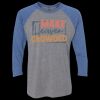 Unisex Triblend Three-Quarter Raglan T-Shirt Thumbnail