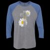 Unisex Triblend Three-Quarter Raglan T-Shirt Thumbnail