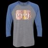 Unisex Triblend Three-Quarter Raglan T-Shirt Thumbnail