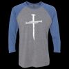 Unisex Triblend Three-Quarter Raglan T-Shirt Thumbnail