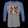 Unisex Triblend Three-Quarter Raglan T-Shirt Thumbnail