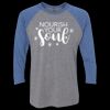 Unisex Triblend Three-Quarter Raglan T-Shirt Thumbnail