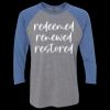 Unisex Triblend Three-Quarter Raglan T-Shirt Thumbnail