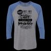 Unisex Triblend Three-Quarter Raglan T-Shirt Thumbnail